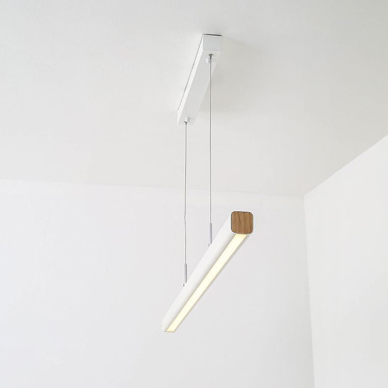 Lucitura lineare sull'illuminazione dell'isola acrilico moderno semplicità, luci dell'isola sospesa per il ristorante