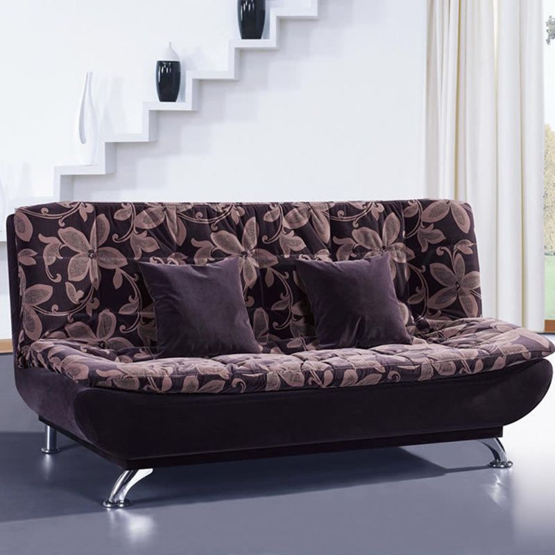 Polish Finish Armless Sofa Square Seating for Living Room and Bonus Room