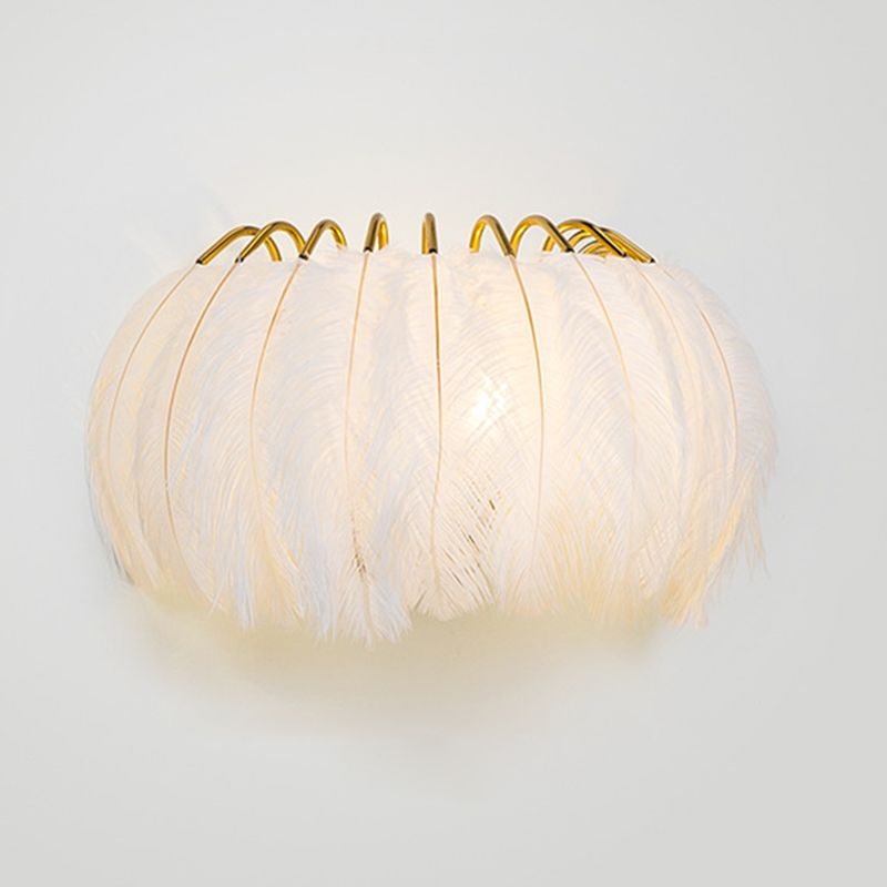 Nordic Feather Wall Sconce Light Ambient Lighting Sconce Light Fixture for Bedroom