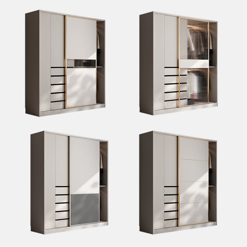 Modern Style Wardrobe Wooden Wardrobe Closet with Sliding Door