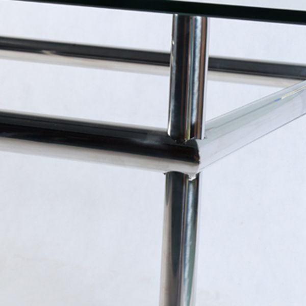 Mesa de comedor rectangular contemporánea mesa interior con 4 patas de metal
