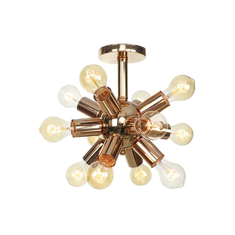 Chroom/gouden Sputnik semi-inbouw vintage ijzer 6/9/12 lichten restaurant verzonken plafondlamp armatuur