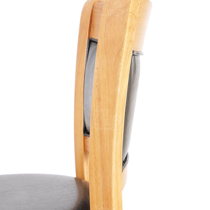 Industrial Solid Wood Counter Stool Faux Leather Counter Height Stools for Home Use