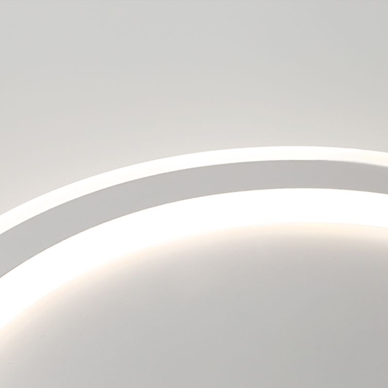 Rotonda Forma Soffitto Fissaggio Moderno Stile Metallo 1 Luce Soffitto Montato Light in bianco
