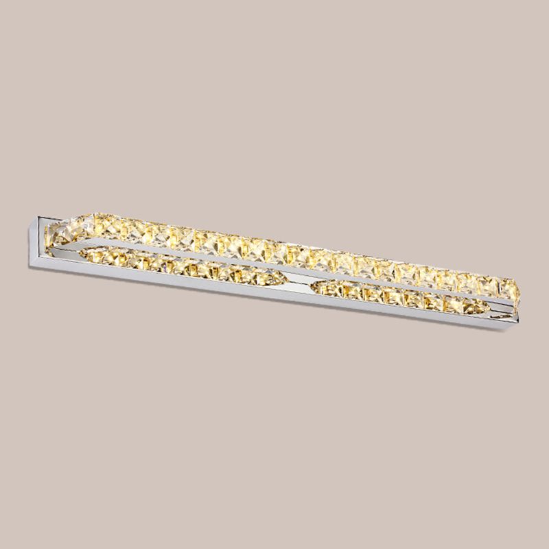 Forma lineal estilo contemporáneo tocador de tocador 1 luz de espejo LED de luz para baño