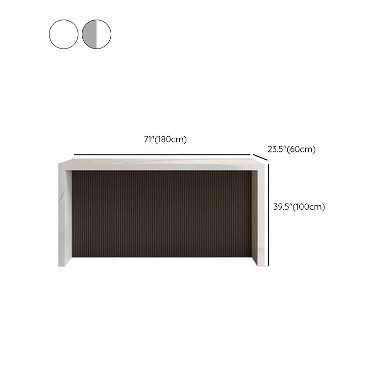 Modern Rectangle Stone Bar Dining Table Table for Living Room