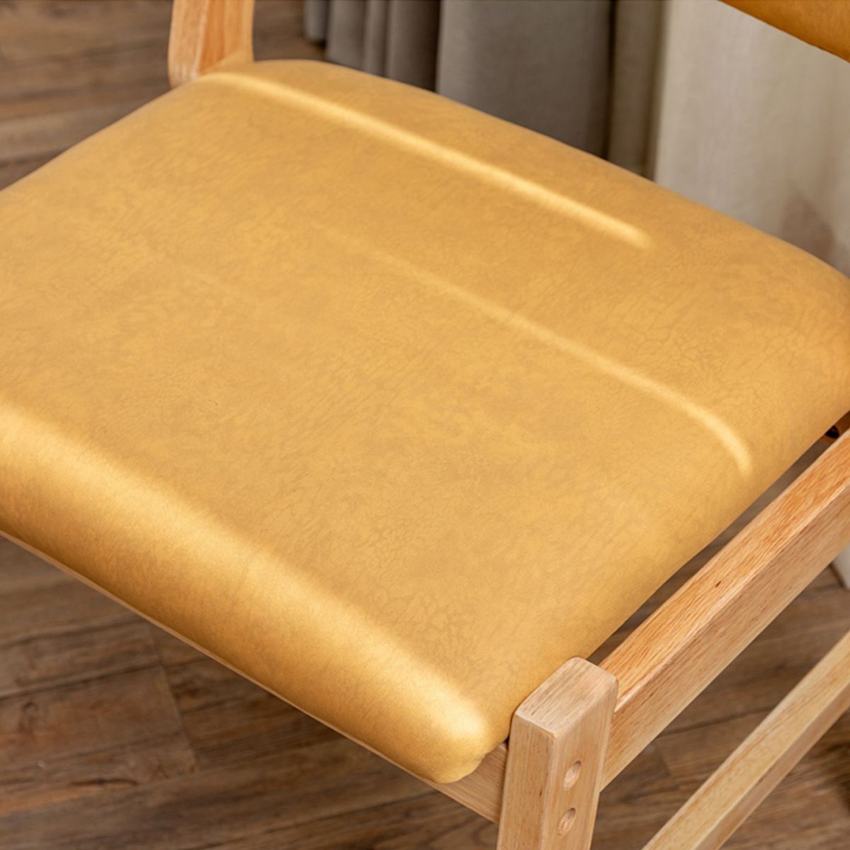 Chaises de salle à manger sans bras de style campagnard, chaises latérales de salle à manger tapissées à dos ouvert