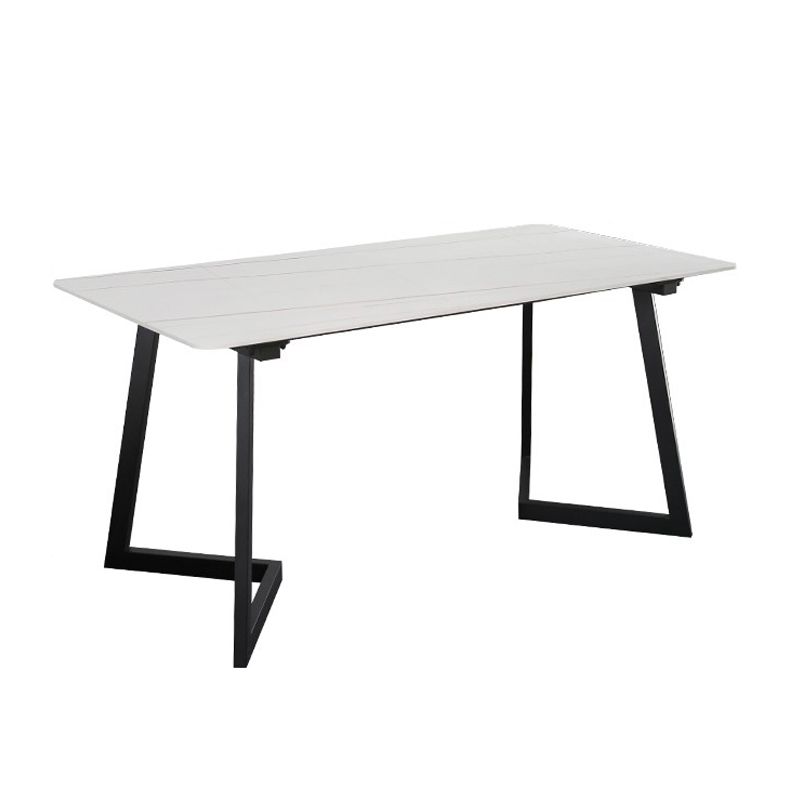 Modern Style Rectangle Dining Table Stone Dining Room Collection for Indoor