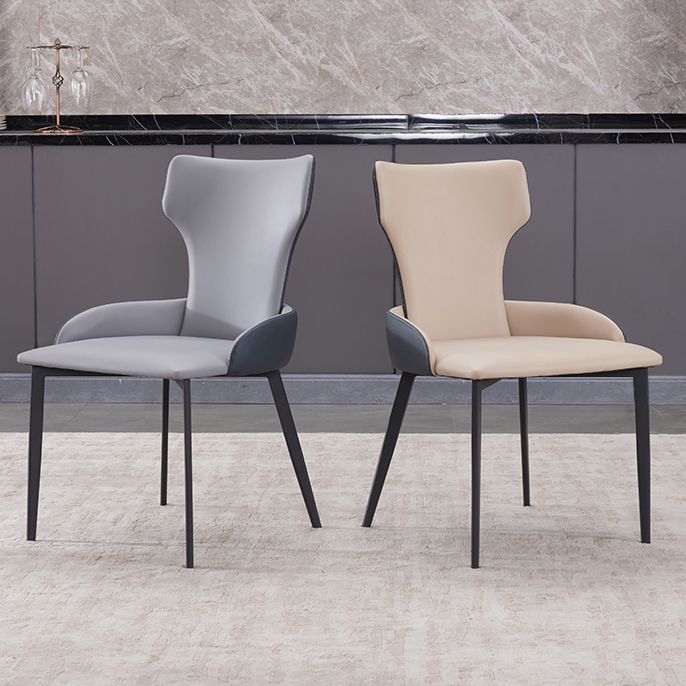 Chaise latérale de style contemporain de style contemporain en métal de 21 '' chaise large