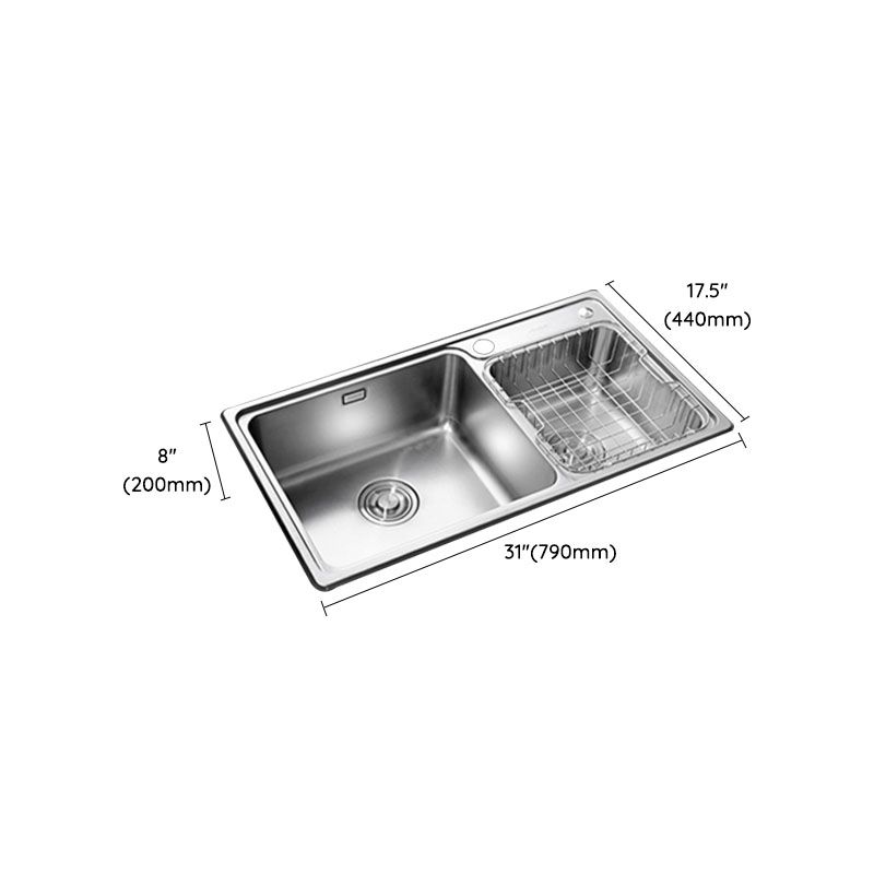 Stainless Steel Kitchen Sink Double Bowl Kitchen Sink with Drain Assembly