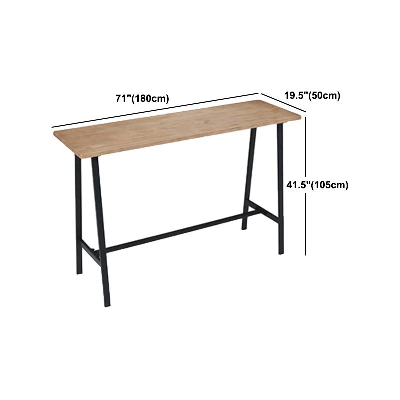 Indoor Glam Bar Table Set 1/2/3/5 Pieces Solid Wood Trestle Counter Set in Natural