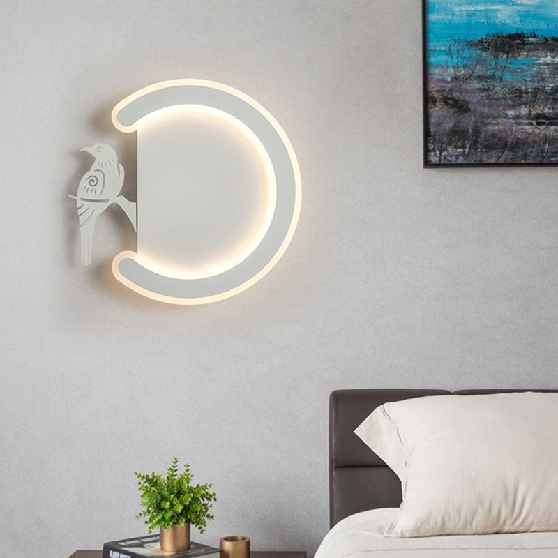 Shape et oiseau vers gauche / droite en acrylique applexionne de mur de lumière contemporain lampe murale à LED blanche en lumière chaude / blanche