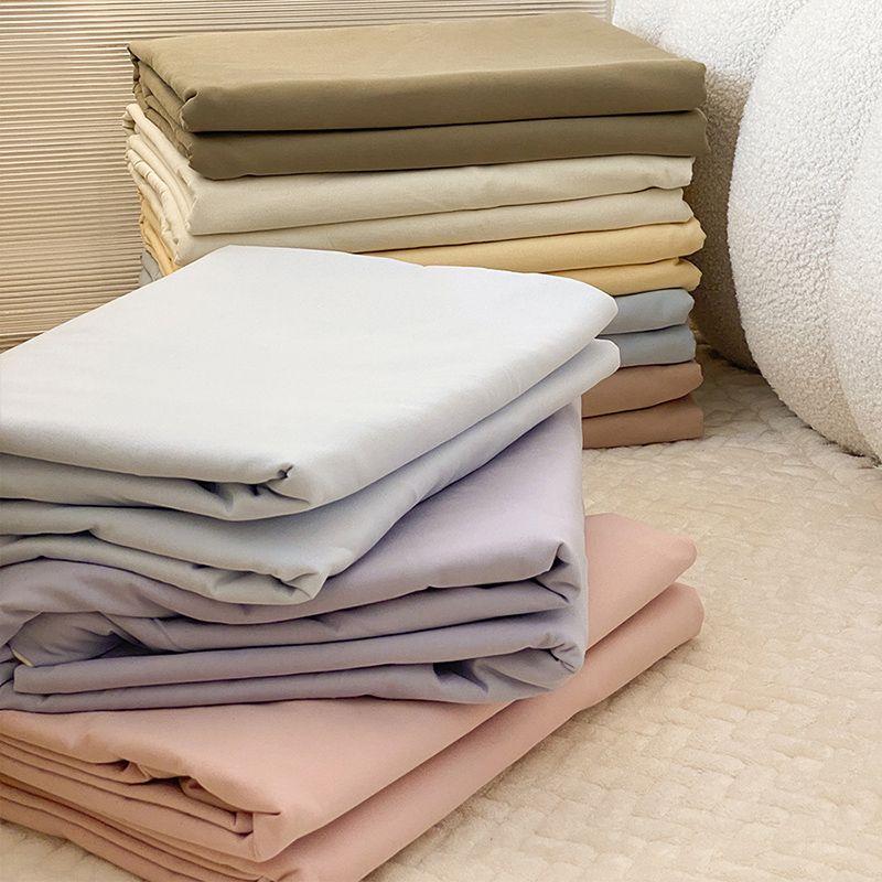Bed Sheet Solid Color Skin-friendly Breathable Skin-friendly Bed Sheet Set