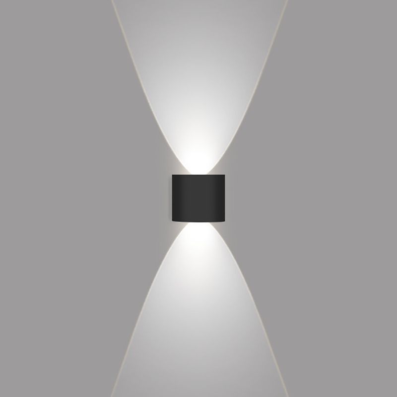 Aluminium -Wandleuchten im nordischen Stil schwarzes Mehrlichtwandlicht für draußen