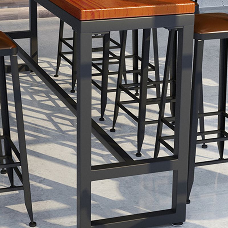 Industrial Style Rectangle Bar Counter Table Wooden Bar Counter Table