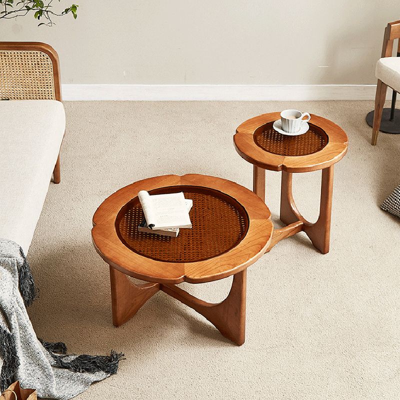 Glass-Topped Coffee Cocktail Table with Cross Legs Contemporary Coffee Table