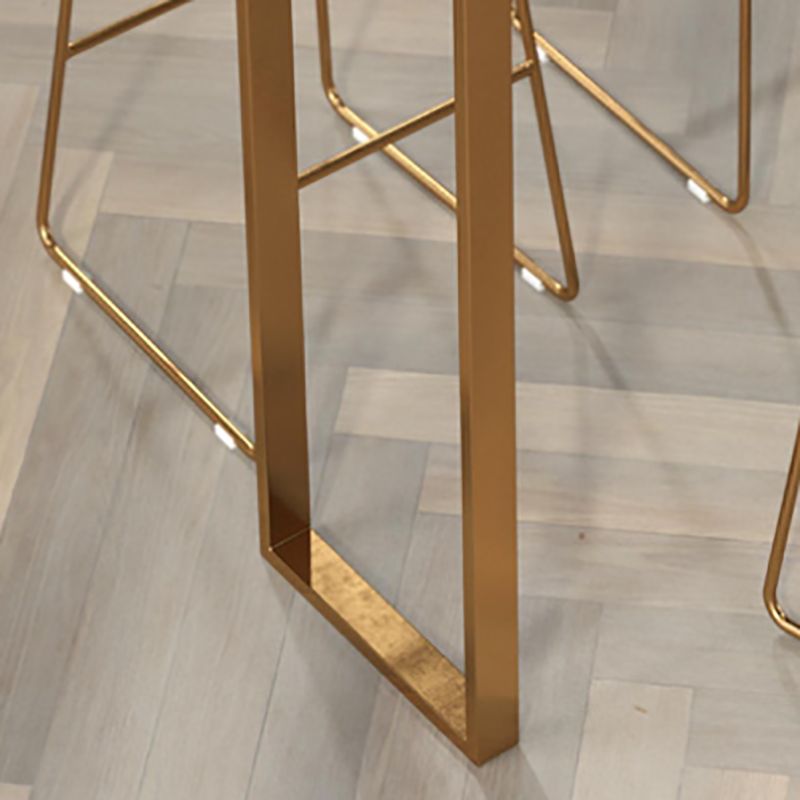 Glam Faux Marble Bar Counter Table Rectangle Bar Counter Table for Kitchen