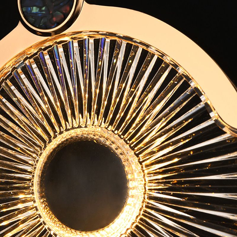 Round Shape Metal Pendant Lights Contemporary Style Hanging Lamps