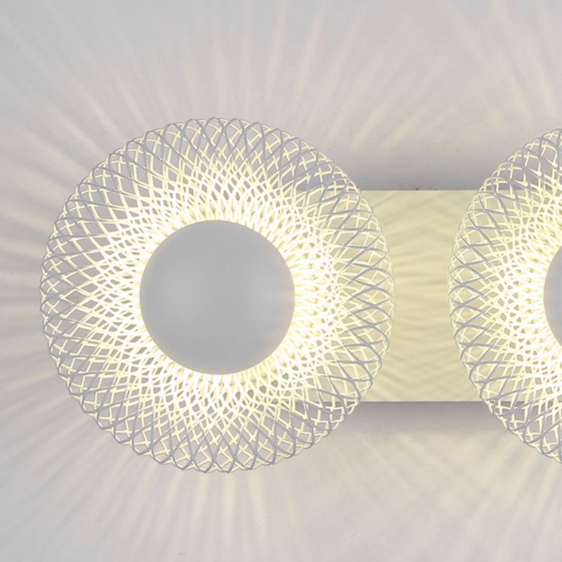 Contemporary Wall Sconce Circular Metal Wall Light for Bedroom