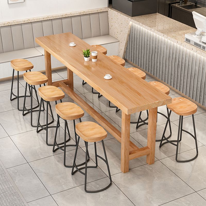 1/2/5/6/11 Pieces Table and Stool Set Modern Rectangular Pub Set