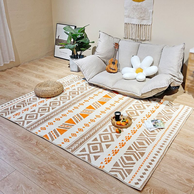Tapis à imprimé tribal Boho-Chic tapis de support antidérapant pour décoration de maison