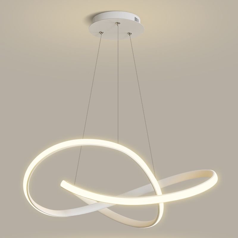 Contemporary Curved Chandelier Lights Metal 1 Light Chandelier Pendant Light