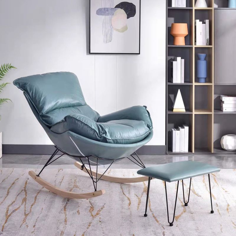 Balcony Chaise Leisure Rocking Chair Modern Home Upholstered Lazy Sofa Chair