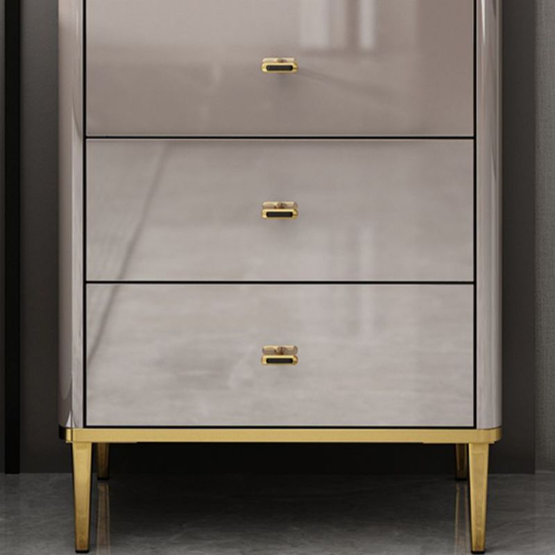 Glam Vertical Lingerie Chest Stone Storage Chest with Drawers for Bedroom