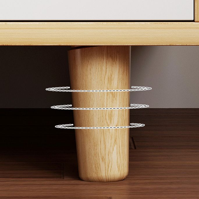 Contemporary Wardrobe Armoire Wooden Armoire with Doors and Legs