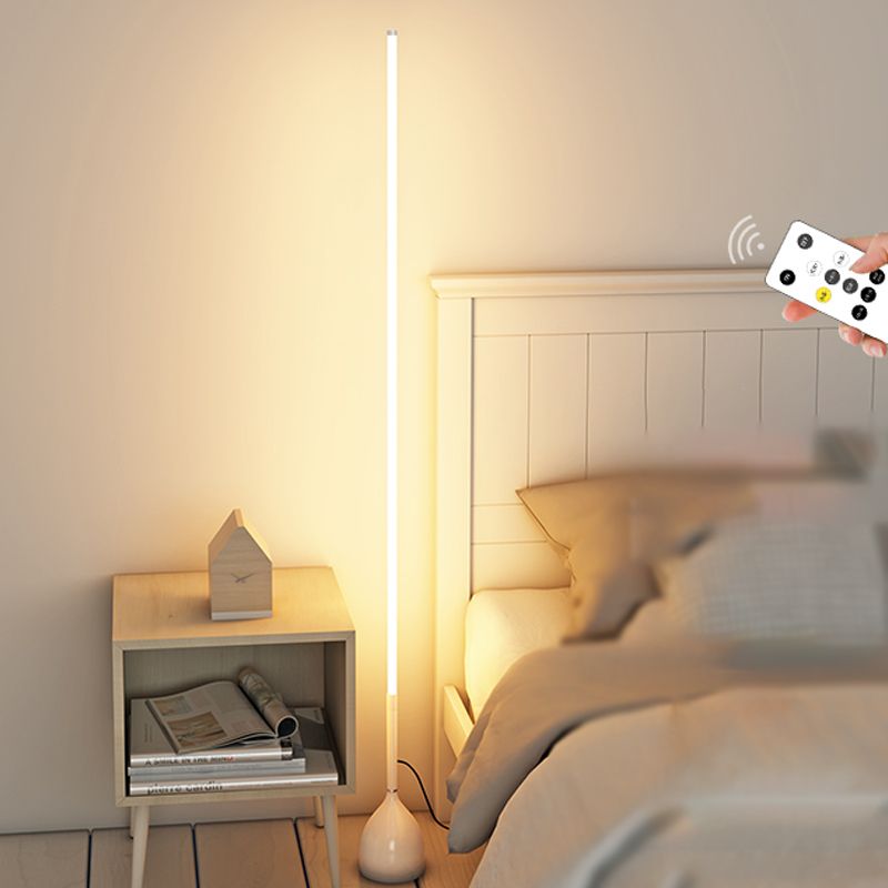 Modern Style Linear Shape Floor Lamp Metal Single Light Floor Lamp