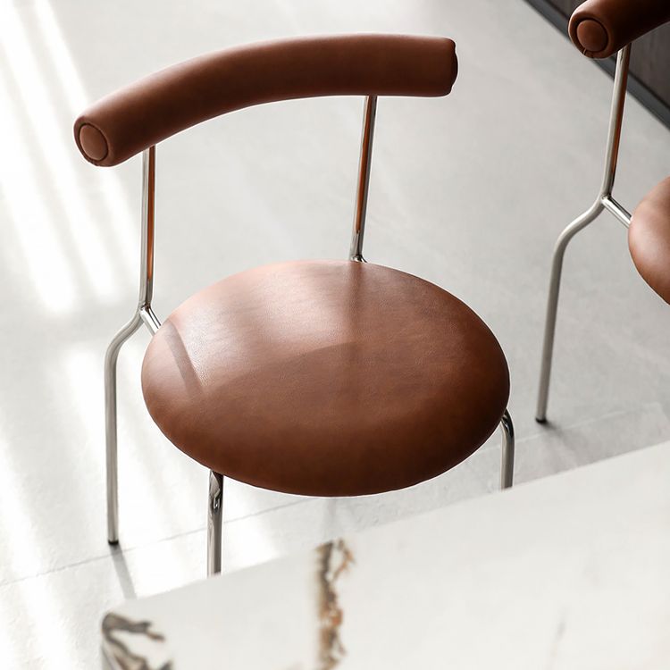 Modern Armless Dining Chairs Stackable Low Back Dining Chair