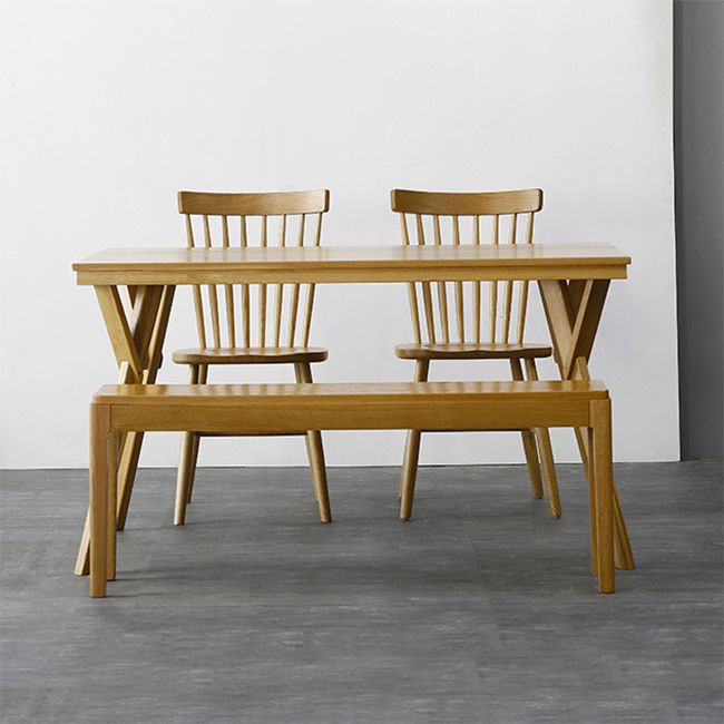 Contemporary Style Side Chair Wood Slat Back Dining Room Chair for Dining Room