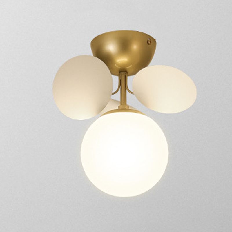 Glass Flush Mount Sputnik Light Contemporary Semi Flush for Living Room