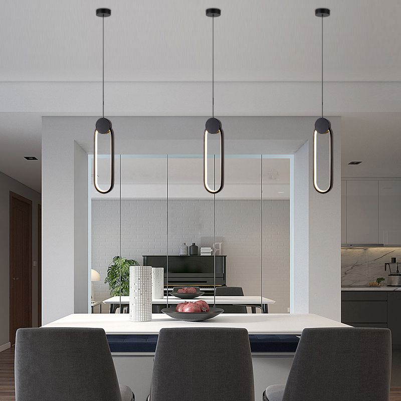 Geometric Shape Metal Hanging Light Modern Style 1 Light Hanging Light Mounted Fixture