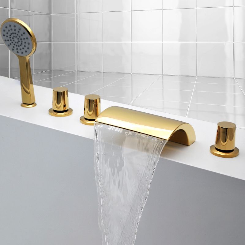 Contemporary Bath Faucet Trim Metal Deck Mounted Bath Faucet Trim