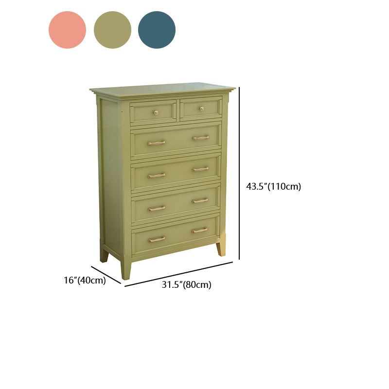 Rubber Wood Glam Dresser Horizontal Storage Chest without Mirror