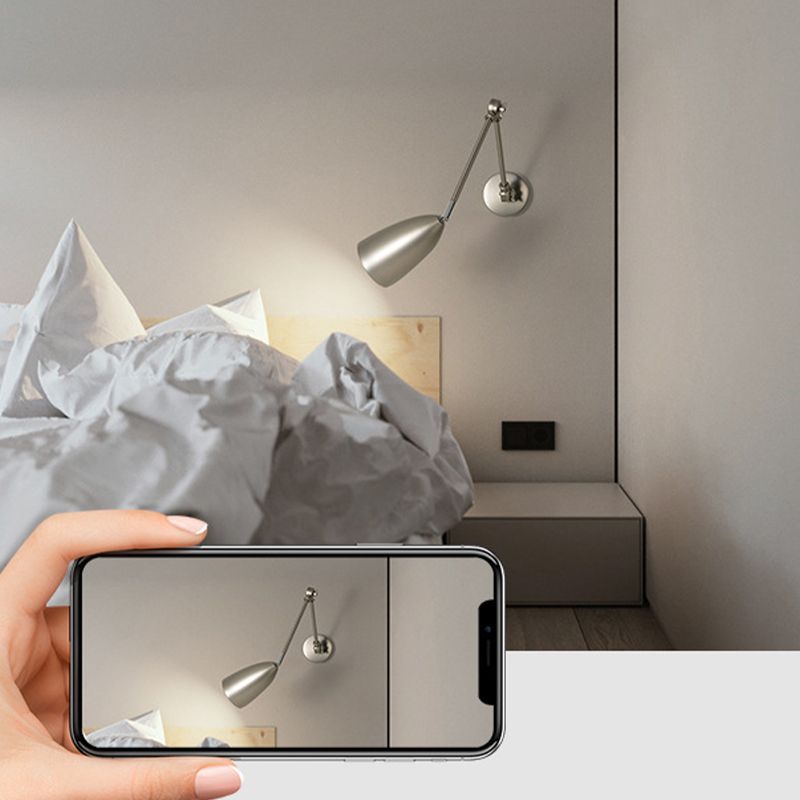 Modern Metal Wall Sconce Minimalist Wall Light Fixture with Adjustable Arm