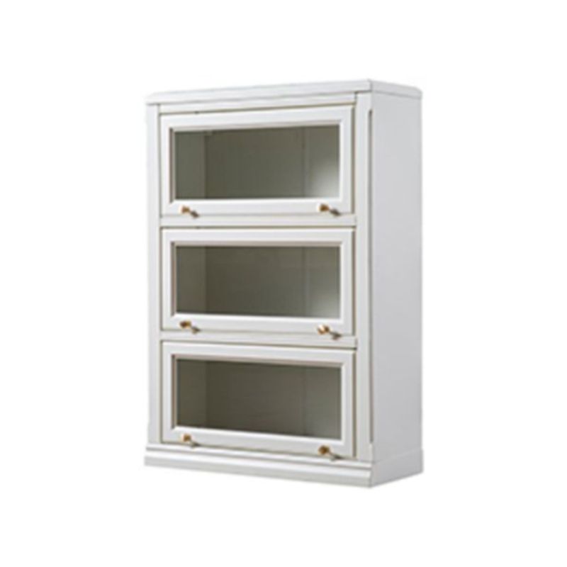 White Standard Bookcase Contemporary Wooden Bookshelf with Shelves