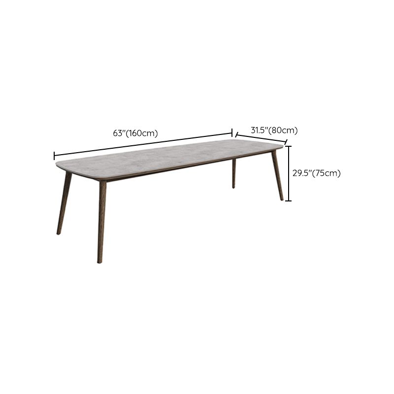 Boho Stone Dining Set 1/5/9 Piece Rectangular Dining Table Set for Outdoor