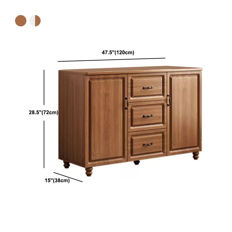 Wood  Accent Chest with Chest Bun Feet and Bar Pulls,14.96 " W