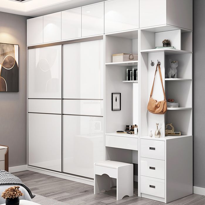 Contemporary Engineered Wood Wardrobe Home Freestanding Wardrobe