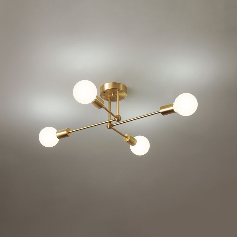 Modern Metallic Ceiling Light Flush Mount Lighting for Hallway Home