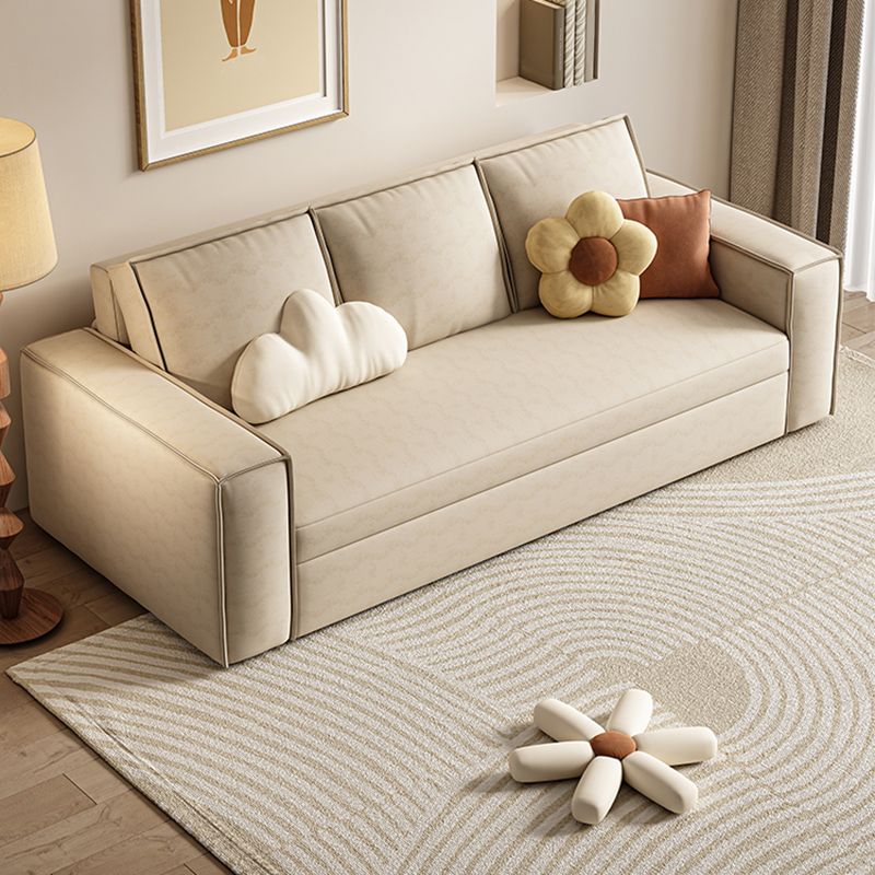 Contemporary Foldable Futon Sleeper White Futon and Mattress