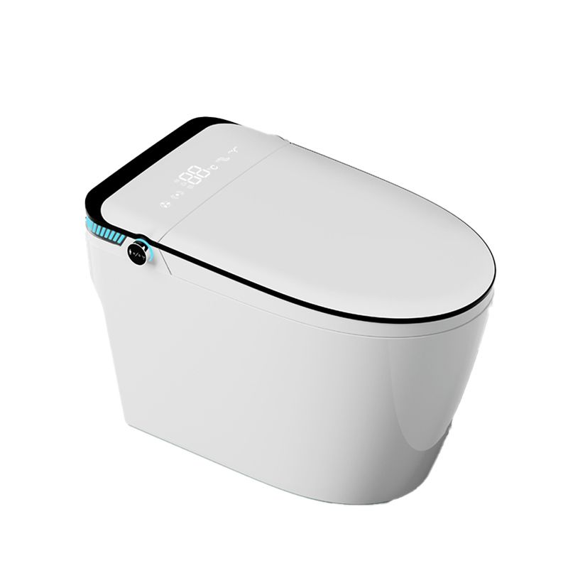 Simplicity White Temperature Control Bidet Elongated Toilet Seat Bidet with Heated Seat