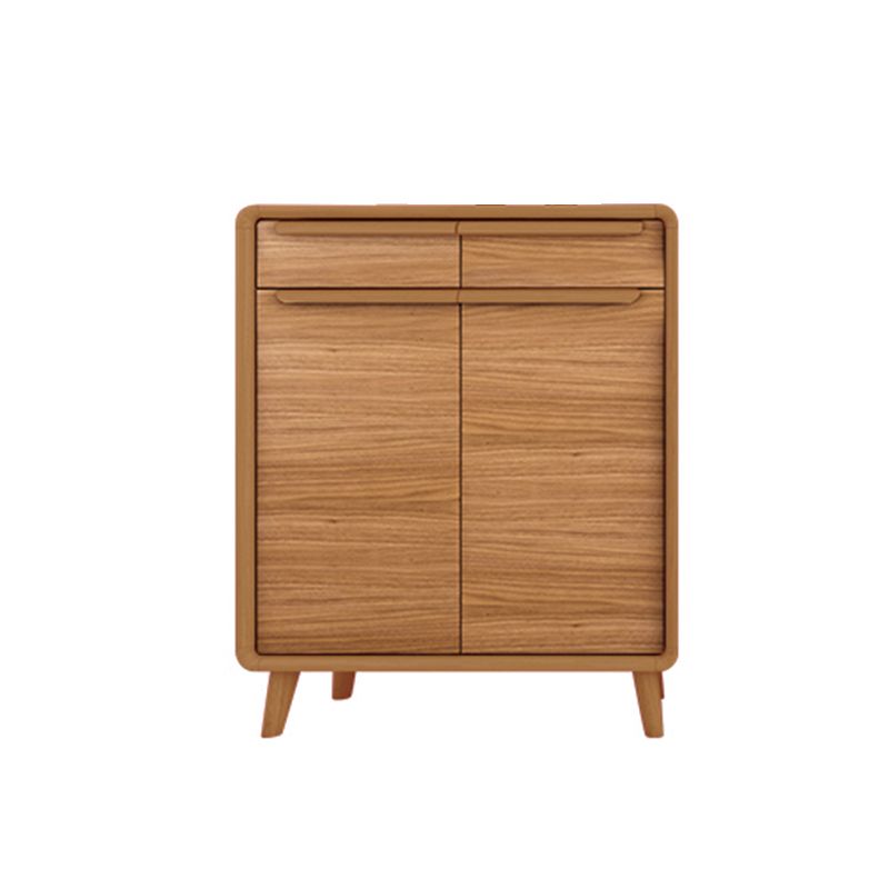 Modern Rectangle Wood Side Cabinet Bar Pulls Cabinet With Doors