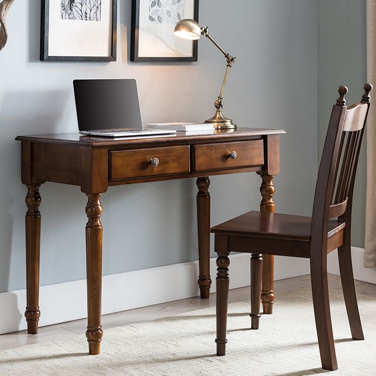 Silla de comedor tradicional de madera de caucho, silla lateral con respaldo de listones, silla de comedor individual