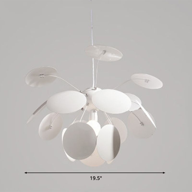 Metal Pinecone Hanging Ceiling Light Minimalist 19.5"/23.5" Wide 1 Light White Suspension Pendant