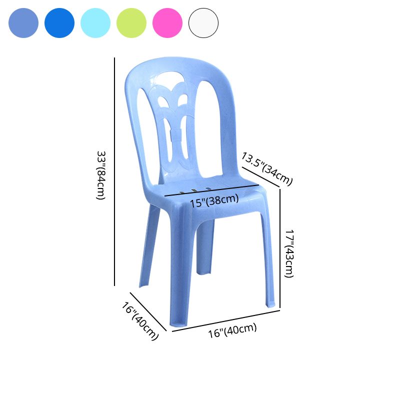 Sillas apilables plásticas contemporáneas del lado trasero del listón de la silla sin brazos para el hogar