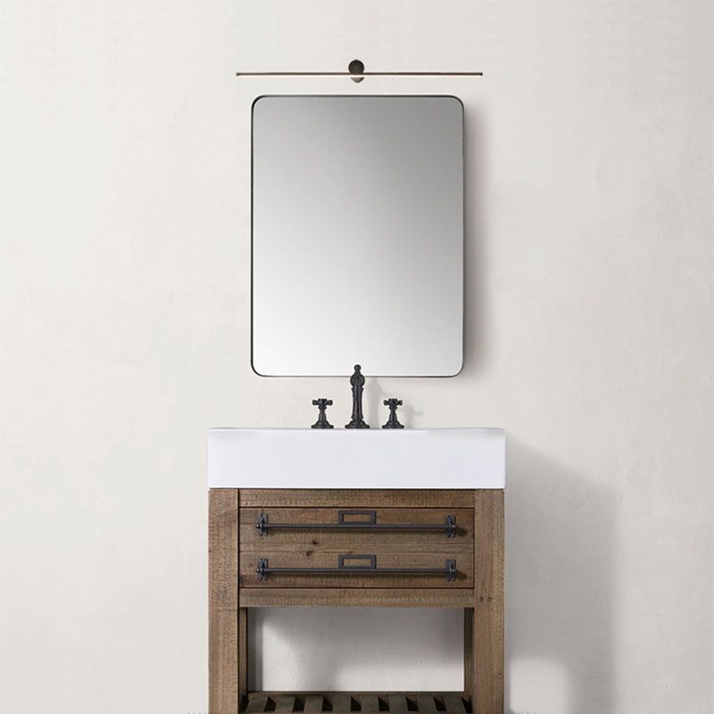 Linear Wall Sconces Modern Metal 1 Light Sconce Light Fixtures in Black Finish