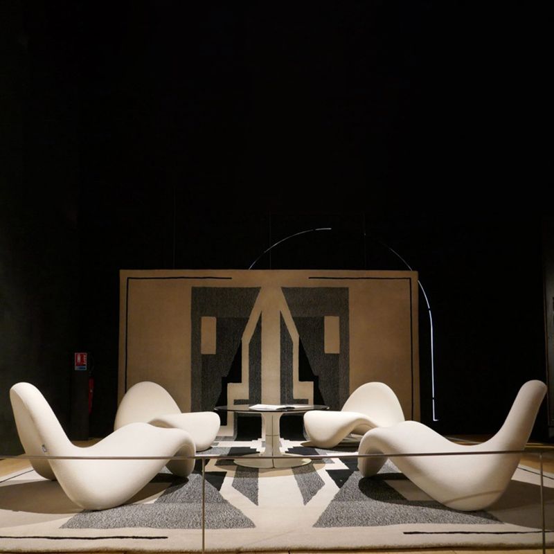 37.4" Wide Scandinavian Style Single Sofa Chair Fixed Backed Armless Chair